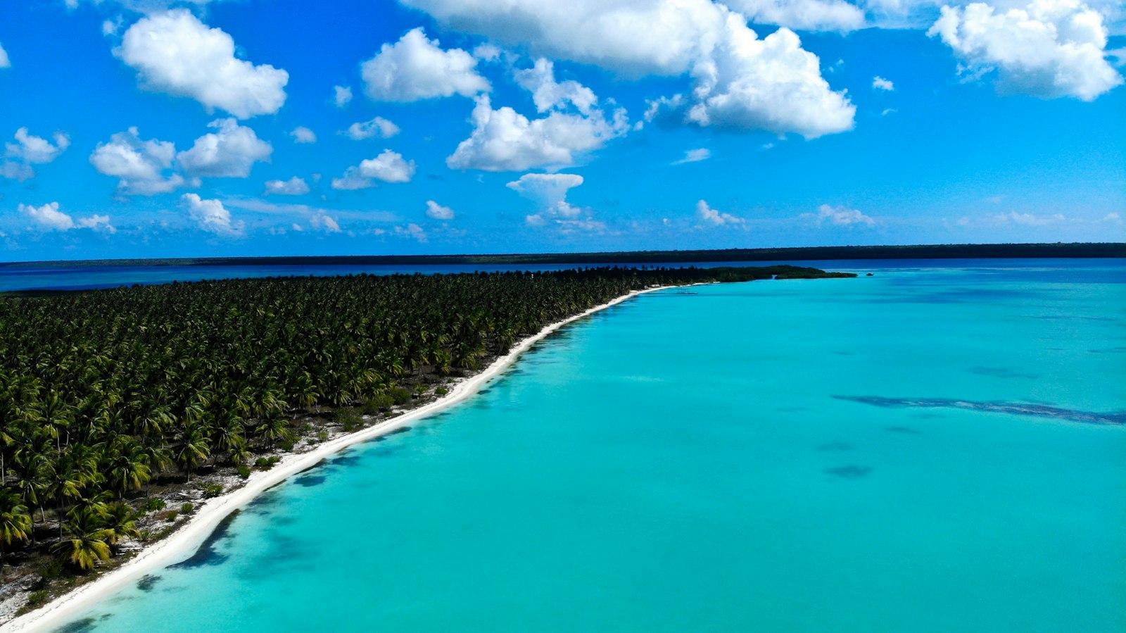 Isla tropical de arena blanca y agua turquesa en el Caribe dominicano